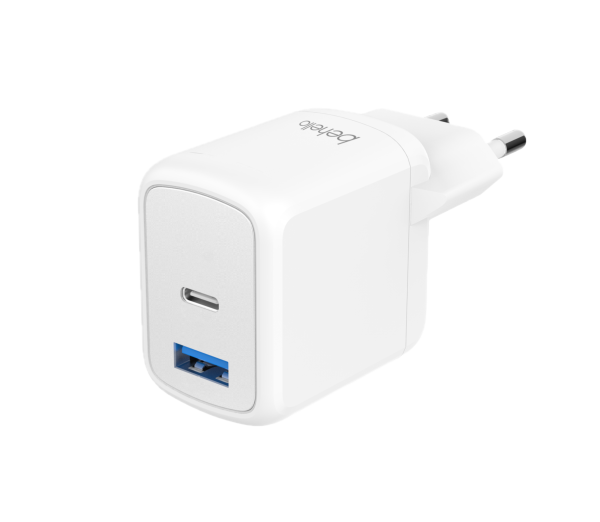 BeHello Charger USB-C GAN 25W and USB-A White