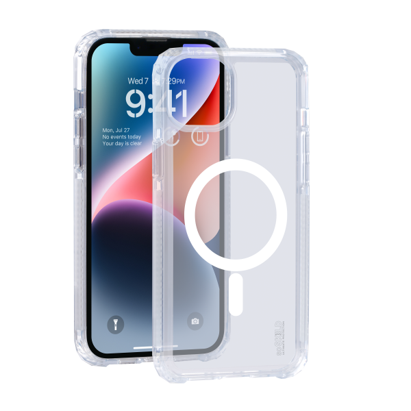 SoSkild iPhone 15 Plus Defend Case Magnetic Ring ECO Transparant