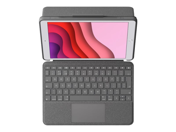 Logitech iPad Case 7th 8th 9th Gen Combo Touch Qwerty Graphite