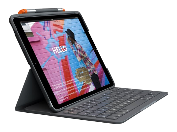 Logitech iPad 10th Gen Case Slim Folio UK Grey