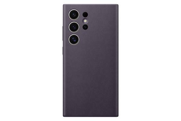 Samsung Galaxy S24 Ultra Vegan Leather Case Dark Violet