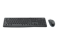 Logitech Keyboard and Mouse Desktop MK120 Qwerty Black