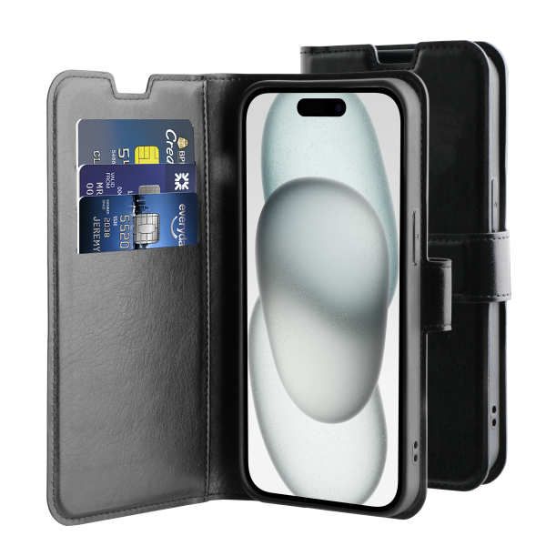 BeHello iPhone 15 Gel Wallet Case ECO Black