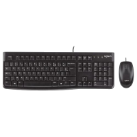 Logitech Keyboard and Mouse Desktop MK120 Azerty Black