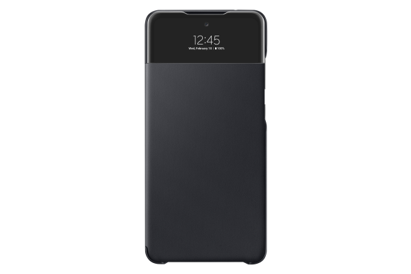 Samsung A72 S View Wallet Cover Case Black