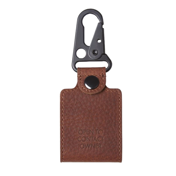 Decoded Leather Travelling Tag with NFC Chip Brown