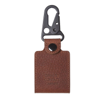 Decoded Leather Travelling Tag with NFC Chip Brown