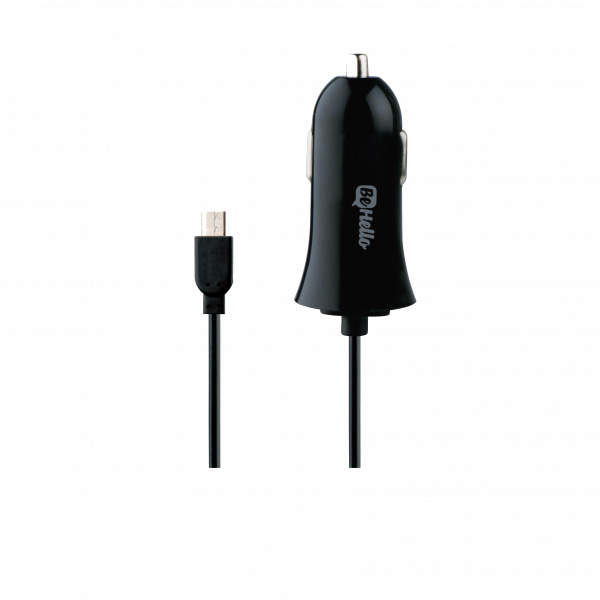 BeHello Car Charger Micro-USB 2.1A Wired 1.2m Black