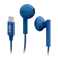 SBS In-Ear Wired Headphones with Lightning Connector Studio Mix 105 Blue
