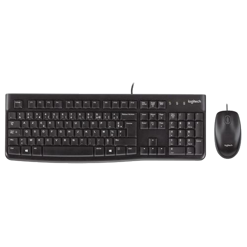 Logitech Keyboard and Mouse Desktop MK120 Azerty Black