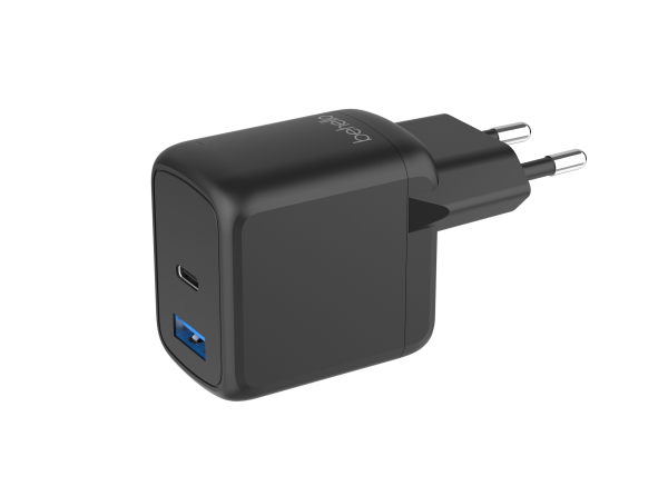 BeHello Charger USB-C GAN 25W and USB-A Black