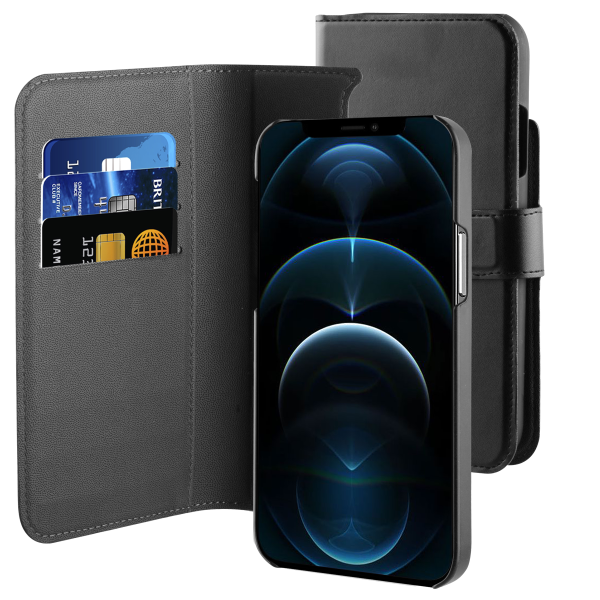 BeHello iPhone 12 / 12 Pro 2-in-1 Wallet Case Black