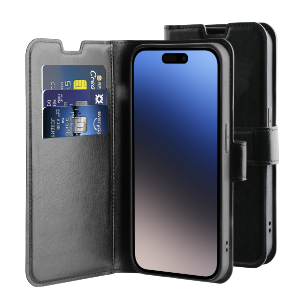 BeHello iPhone 15 Pro Gel Wallet Case ECO Black