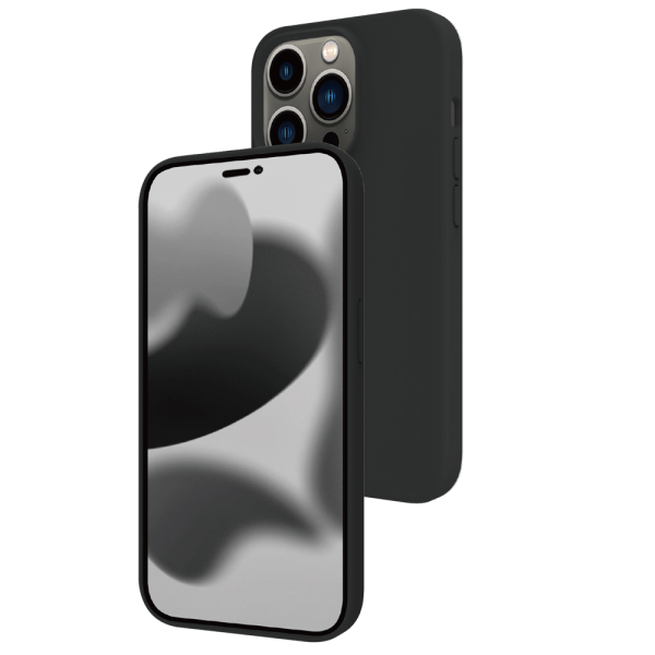 BeHello iPhone 14 Pro Max Soft Touch Case Magnetic Ring Black