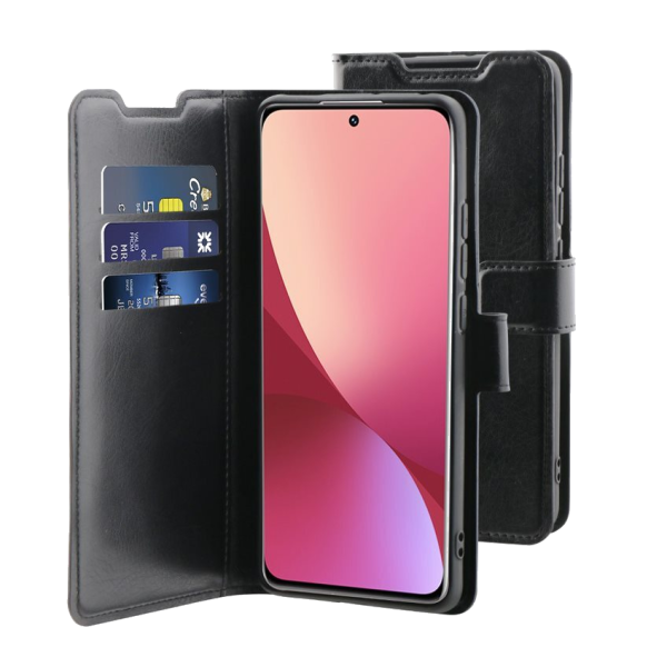 BeHello Xiaomi 12 Gel Wallet Case Black