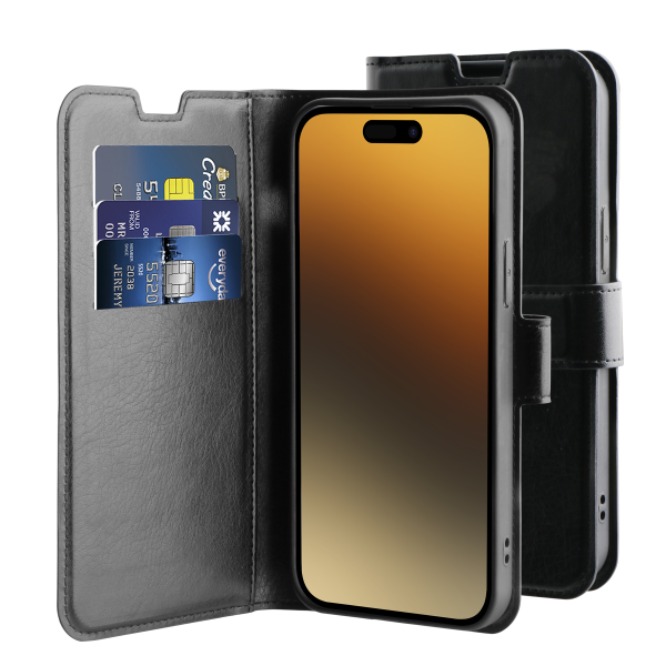 BeHello iPhone 15 Pro Max Gel Wallet Case ECO Black