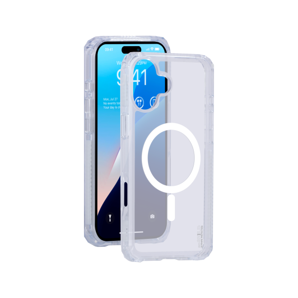 SoSkild iPhone 16 Defend Case Magnetic Ring Transparent