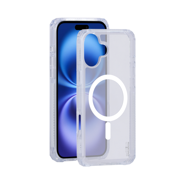 SoSkild iPhone 16 Plus Defend Case Magnetic Ring Transparent