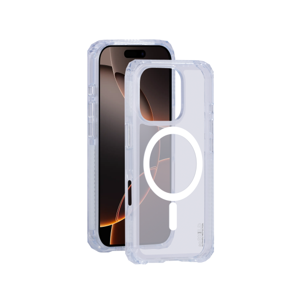 SoSkild iPhone 16 Pro Defend Case Magnetic Ring Transparent