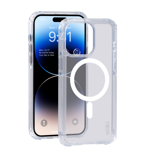 SoSkild iPhone 15 Pro Defend Case Magnetic Ring ECO Transparant