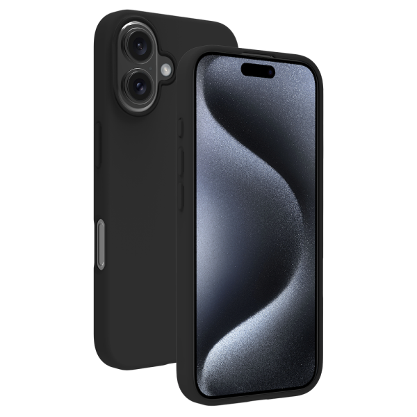 Behello iPhone 16 Soft Touch Case Magnetic Ring Black