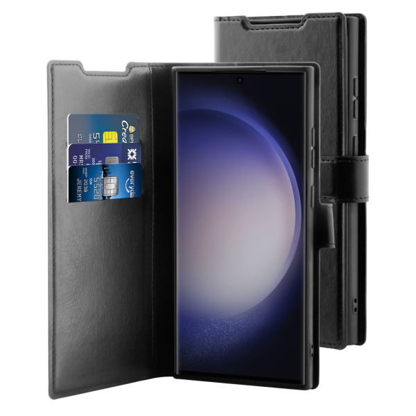 BeHello Samsung Galaxy S24 Ultra Gel Wallet Case Black