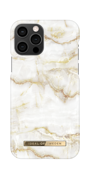 iDeal of Sweden iPhone 12 / 12 Pro Fashion Back Case Golden Pearl Marble