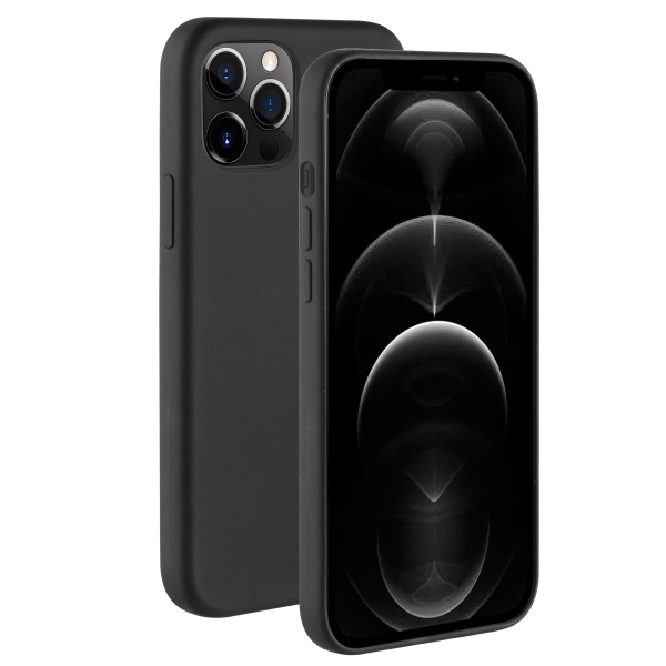 BeHello iPhone 12 Pro Max Liquid Silicone Case Black