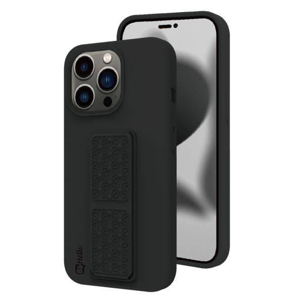 BeHello iPhone 14 Pro Max Soft Touch Strap Case Black