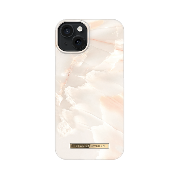iDeal of Sweden iPhone 15 Plus Fashion Back Case Rose Pearl Marble