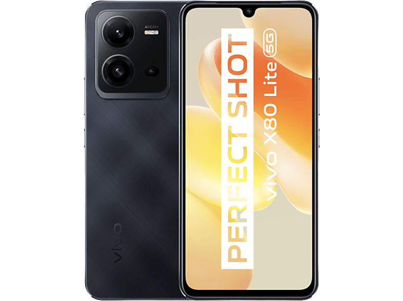 VIVO X80 Lite 5G, Diamond Black 256 GB, Black, Dual SIM