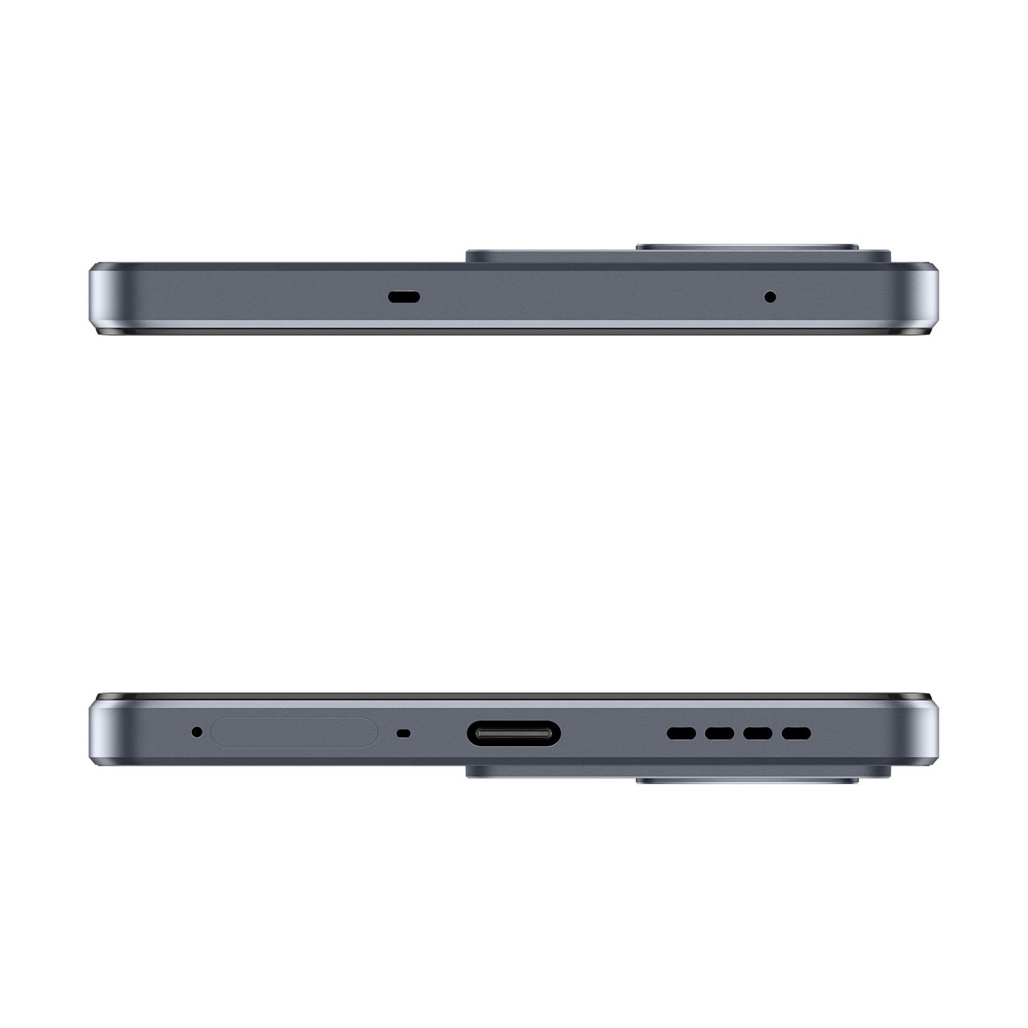 Seitenprofile eines Smartphones mit Anschlüssen und Kamera.