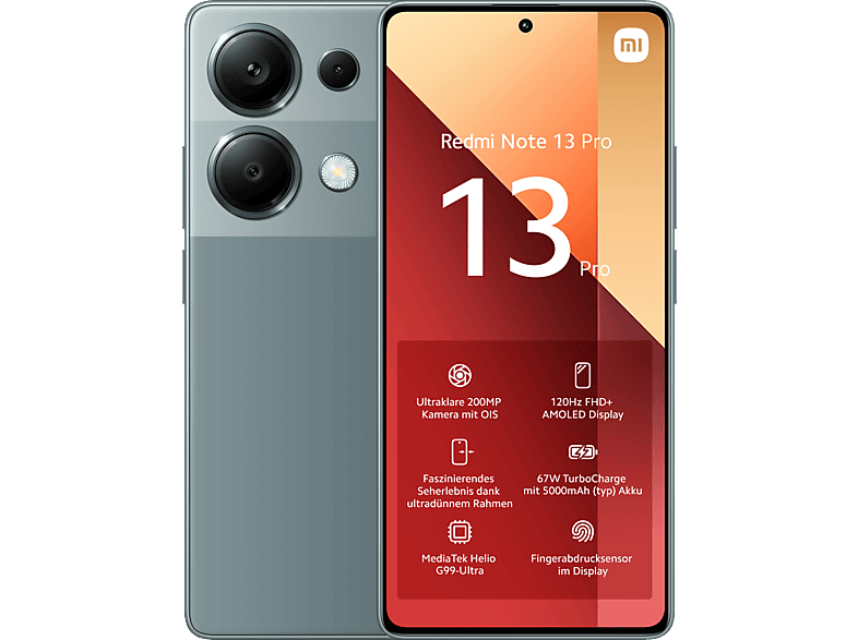 XIAOMI Redmi Note 13 Pro 256 GB, Forest Green, Dual SIM