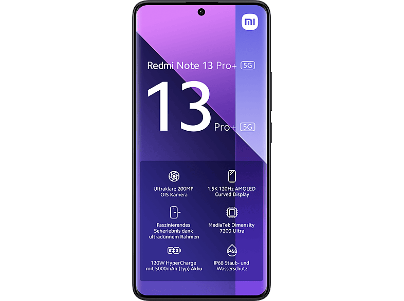 XIAOMI Redmi Note 13 Pro+ 5G 512GB, Midnight Black 512 GB, Black, Dual SIM
