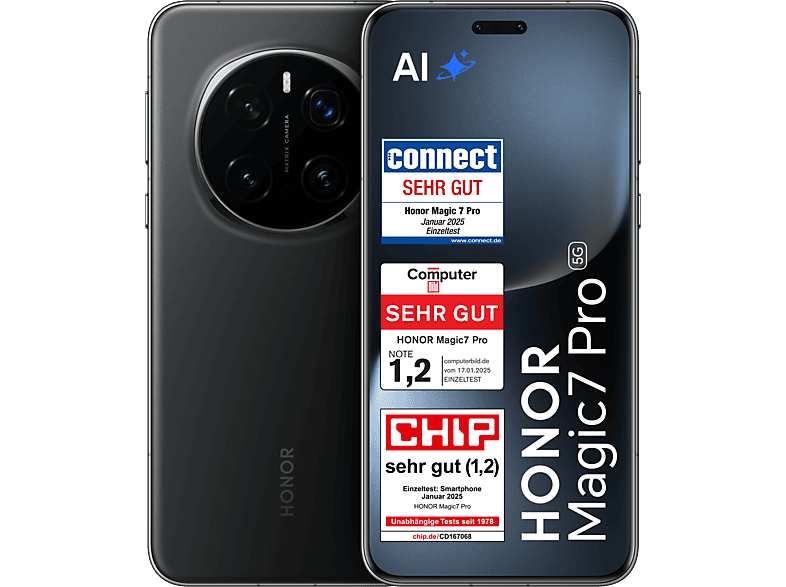 HONOR Magic7 Pro 5G 512 GB, Schwarz, Dual SIM