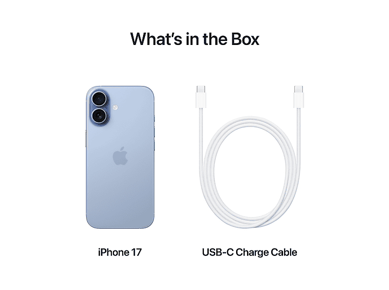 APPLE iPhone 17, 256 GB, Nebelblau, Dual SIM