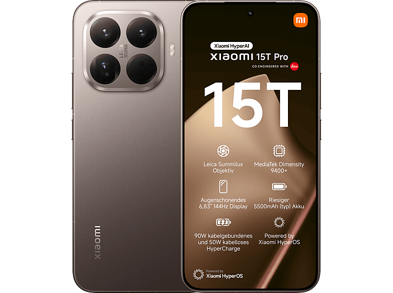 XIAOMI 15T Pro 512 GB, Mocha Gold, Dual SIM