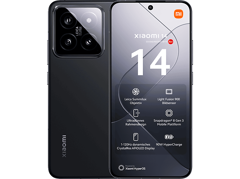 XIAOMI 14 512 GB, Black, Dual SIM