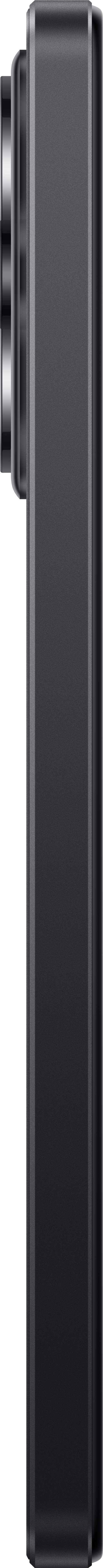 Ein schwarzer Netzwerk-Switch mit 5 roten Ports und einem Stromanschluss.