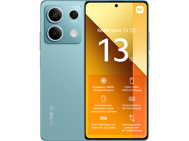 XIAOMI Redmi Note 13 5G 256 GB, Ocean Teal, Dual SIM