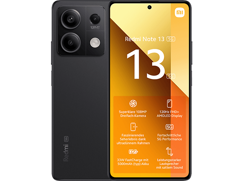 XIAOMI Redmi Note 13 5G 256 GB, Graphite Black, Dual SIM