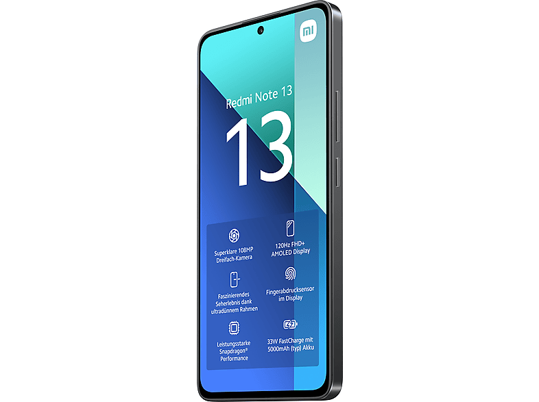 XIAOMI Redmi Note 13, 128 GB, Midnight Black Black, Dual SIM