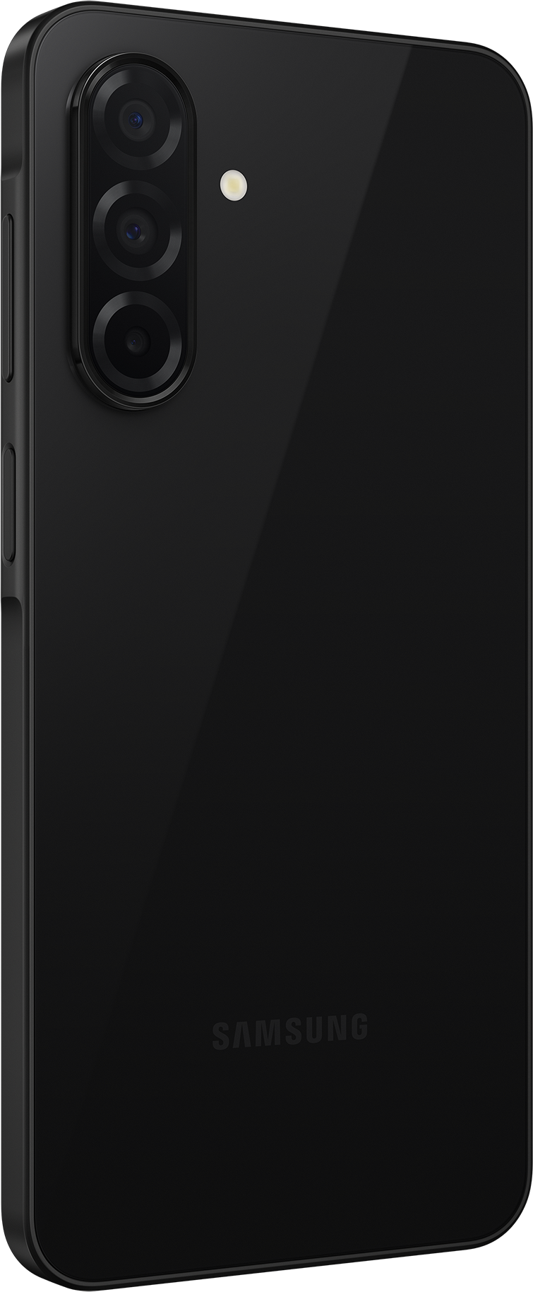 Tablet mit schwarzer Rückseite und einem Bildschirm mit bunten, abstrakten Formen.