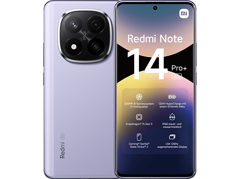 XIAOMI Redmi Note 14 Pro+, 5G, 512 GB, Purple, Dual SIM