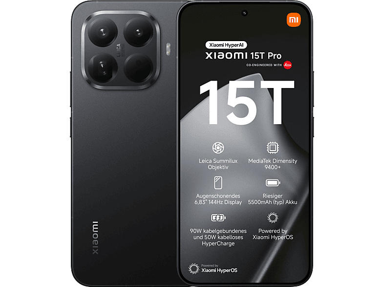 XIAOMI 15T Pro 512 GB, Black, Dual SIM