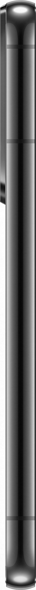 Ein vertikales Bild eines schwarzen Stifts. Der Stift ist elegant und glänzend, mit einem einfachen Design.