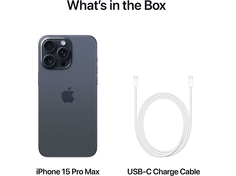 APPLE iPhone 15 Pro Max 256 GB, Titan Blau, Dual SIM