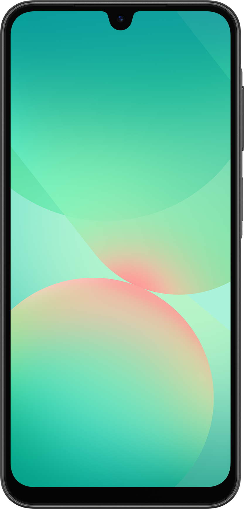 Smartphone mit Text, Symbolen und dem Xiaomi-Logo.