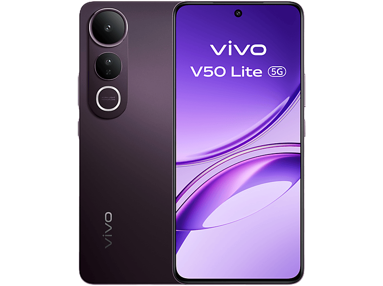 VIVO V50 Lite 5G inkl. Vivo Buds Air3 & 90 Watt FlashCharger, 256 GB, Schwarz, Dual SIM