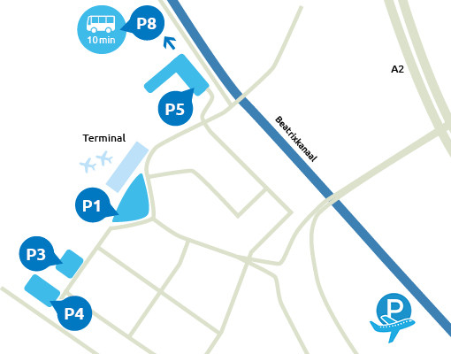 Parkeermogelijkheden bij Eindhoven Airport